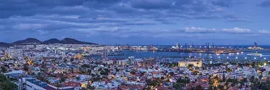 Spain, Canary Islands, Gran Canaria Island, Las Palmas de Gran Canaria, high angle