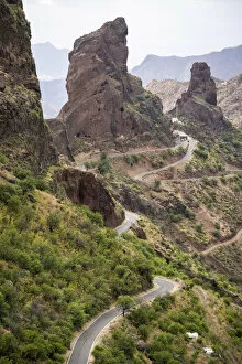 Images Dated 16th May 2022: Spain, Canary Islands, Gran Canaria, La Solana, Cuevas del Rey sacred peaks