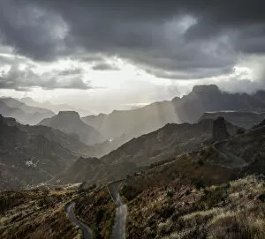 Images Dated 16th May 2022: Spain, Canary Islands, Gran Canaria, Tejeda, Landscape in the Roque Nublo park