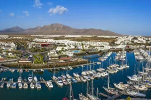 Images Dated 24th March 2020: Spain, Canary Islands, Lanzarote, Marina Rubicon, Playa Blanca
