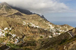 Spain, Canary Islands, Tenerife, Taganana, coastal mountain view