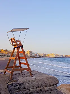 Vista Prints: Spain, Canary Islands, Tenerife, El Medano, Coast during the sunset