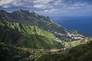 Spain, Canary Islands, Tenerife, Taganana, coastal mountain view