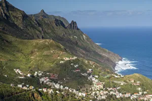 Taganana Prints: Spain, Canary Islands, Tenerife Island, Taganana, elevated view of northwestern coast