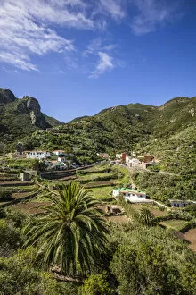 Images Dated 25th September 2019: Spain, Canary Islands, Tenerife Island, northeast, Chamorga, elevated village view