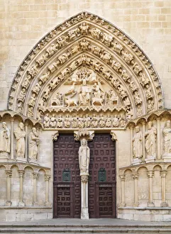 Spain, Castile and Doorway of Saint Mary of Burgos cathedral, UNESCO World Heritage site Spain, Castile and Doorway of Saint Mary of Burgos cathedral, UNESCO World Heritage site