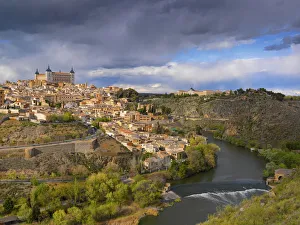 Central Spain Prints: Spain, Castile La Mancha, Toledo, Overview of city, UNESCO World heritage site