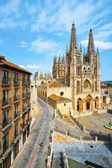 Spain, Castile and Leon, Burgos. The gothic Cathedral of Saint Mary of Burgos