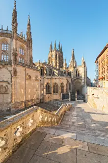 Spain, Castile and Leon, Burgos. The gothic Cathedral of Saint Mary of Burgos