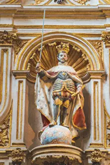 Spain, Castile and Leon, Burgos. Interior of the gothic Cathedral of Saint Mary of Burgos