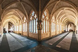 Spain, Castile and Leon, Burgos. Interior of the gothic Cathedral of Saint Mary of Burgos