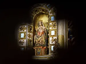 Spain, Castile and Leon, Burgos, La Vid, Statue of the Virgin of the vine