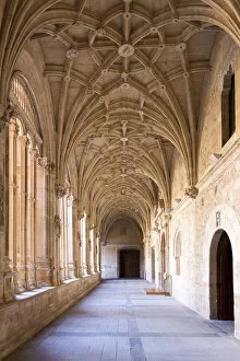 Images Dated 29th June 2022: Spain, Castile and Leon, Salamanca, San Esteban convent, Archway in the cloister