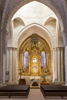 Spain, Castile and Leon, Valladolid, Valbuena de Duero, The central nave of the monastery