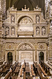 Images Dated 16th July 2020: Spain, Castilla-La Mancaha, Toledos Cathedral, Tomb of Cardinal Mendoza in the Main