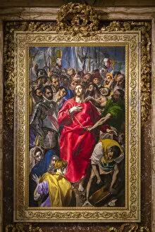 Images Dated 16th July 2020: Spain, Castilla-La Mancaha, Toledos Cathedral, The Expolio by El Greco in the