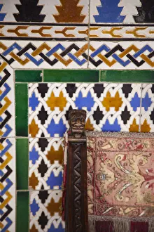 Spain, Castilla y Leon Region, Segovia Province, Segovia, The Alcazar, tile detail