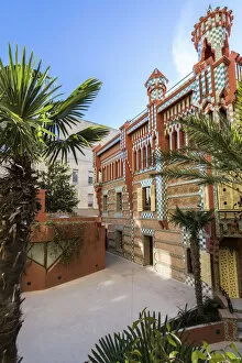 Images Dated 18th March 2022: Spain, Catalonia, Barcelona, Casa Vicens, The rear facade