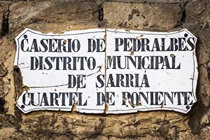 Images Dated 20th January 2021: Spain, Catalonia, Barcelona, Pedralbes Monastery, Plate at the entrance of the monumental
