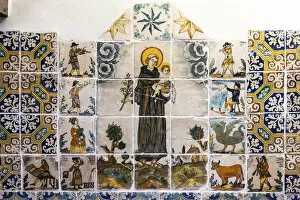 Images Dated 20th January 2021: Spain, Catalonia, Barcelona, Pedralbes Monastery, Old azulejo in the kitchen