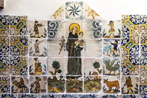 Images Dated 20th January 2021: Spain, Catalonia, Barcelona, Pedralbes Monastery, Old azulejo in the kitchen