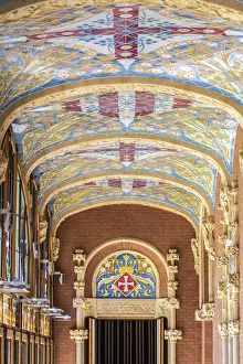 Spain, Catalonia, Barcelona, Sant Pau Hospital, One of the lateral aisles