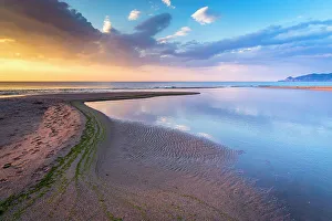 Spain, Catalonia, Costa Brava, L'Estartit, The Ter river leading into the sea