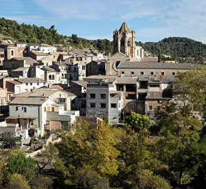 Images Dated 8th March 2023: Spain, Catalonia, Lerida, Vallbona de les Monges, Frontal view of the monastery