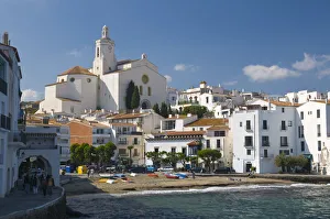 Images Dated 6th October 2008: Spain, Catalunia (Catalunya), Cadaques, Esglesia de Santa Maria (Santa Maria Church)