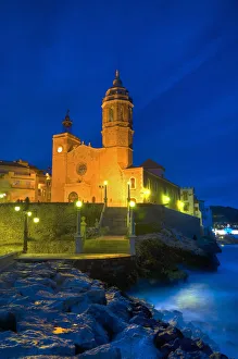 Images Dated 6th October 2008: Spain, Catalunia (Catalunya), Sitges, Sant Bartomeu i Santa Tecla Church