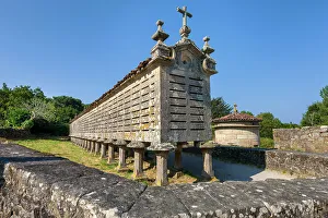 Images Dated 31st May 2023: Spain, Galicia, raised granary near Carnota village