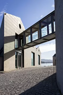 Spain, Galicia, Vigo, The bridge connecting the two main buildings of the Museo del Mar