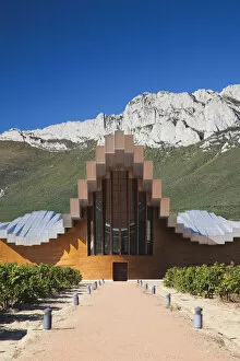 Alava Province Gallery: Spain, La Rioja Area, Alava Province, Laguardia, Bodegas Ysios winery, designed by