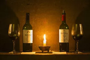 Images Dated 23rd June 2015: Spain, La Rioja, Haro. Wine arrangement in the caves at Bodegas Roda