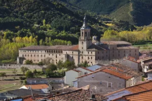 Images Dated 1st March 2012: Spain, La Rioja Region, La Rioja Province, San Millan de Cogolla, elevated view of