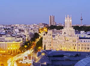 Spain, Madrid, Cityscape with TheAA┬áCybele Palace