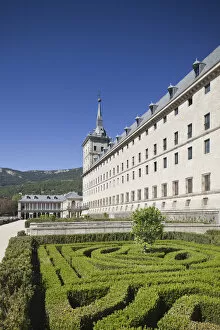 Images Dated 1st March 2012: Spain, Madrid Region, San Lorenzo de El Escorial, El Escorial Royal Monastery and Palace