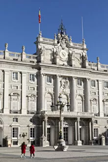 Images Dated 31st May 2022: Spain, Madrid, Royal Palace, The front facade of the Royal Palace