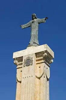 Images Dated 2nd August 2010: Spain, Menorca. Statue of Christ at Monte Toro, the highest point on the island