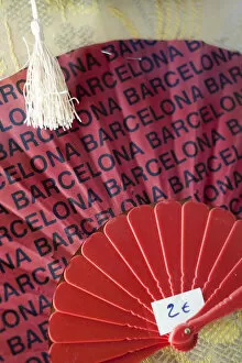 Images Dated 28th September 2010: Spanish fan, Barcelona, Spain