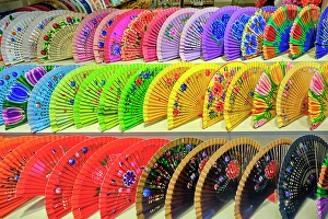 Historic Center Prints: Spanish handheld fans. Seville, Andalusia. Spain