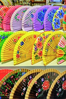 Andalusia Prints: Spanish handheld fans. Seville, Andalusia. Spain