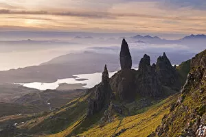 Spectacular mountain scenery at the Old Man of Storr on the Isle of Skye, Scotland, UK