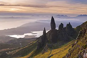 Spectacular mountain scenery at the Old Man of Storr on the Isle of Skye, Scotland, UK