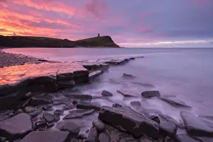 November Prints: Spectacular sunrise over Kimmeridge Bay on the Jurassic Coast World Heritage Site