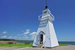 East Coast Gallery: Spencers Island Lighthouse in Greville Bay (Bay of Fundy) Spencers Island Nova Scotia, Canada