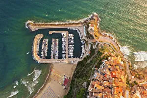 Nautical Prints: Sperlonga with the tower and the marina, Sperlonga, Latium, Italy