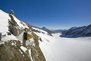 Images Dated 22nd April 2009: Sphinx Observatory & Aletsch Glacier, Jungfraujoch, Top of Europe, Grindelwald, Bernese