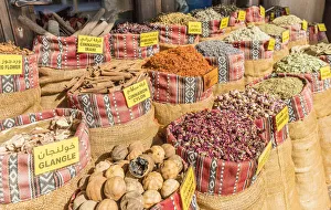 Souqs Prints: Spice souk, Dubai Creek, Dubai, United Arab Emirates