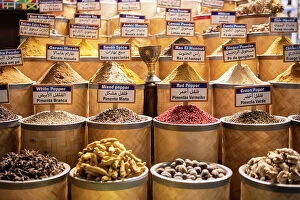 Images Dated 5th May 2023: Spices on display in the Spice Souk, Deira, Dubai, United Arab Emirates